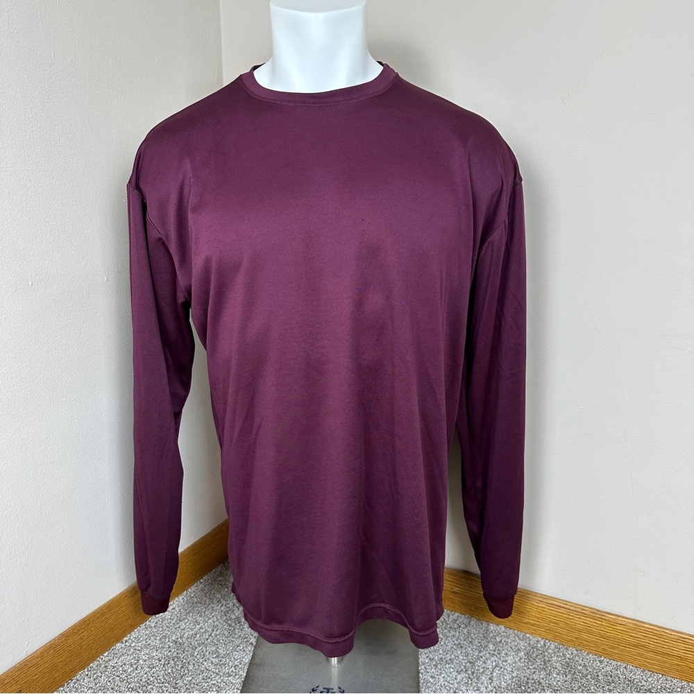 Game Gear Maroon Long Sleeve Shirt Athletic Workout Running